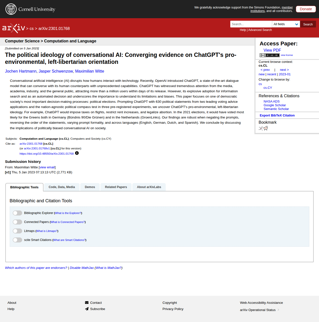 Hartmann ChatGPT Left-Libertarian Paper