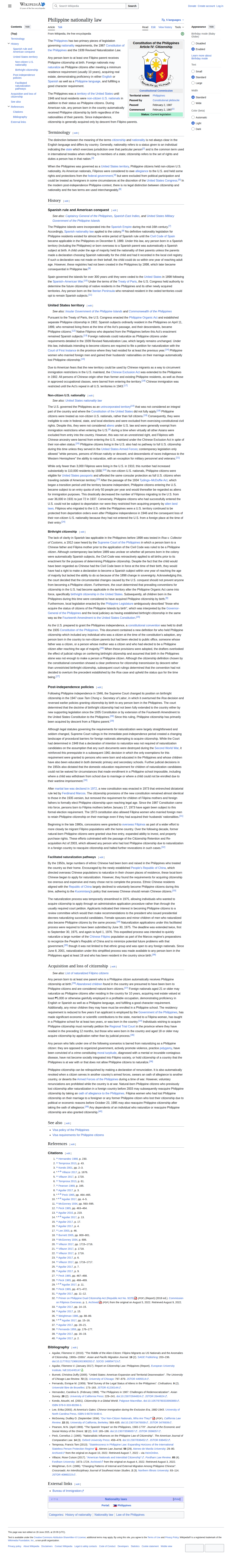 Philippines Nationality Law