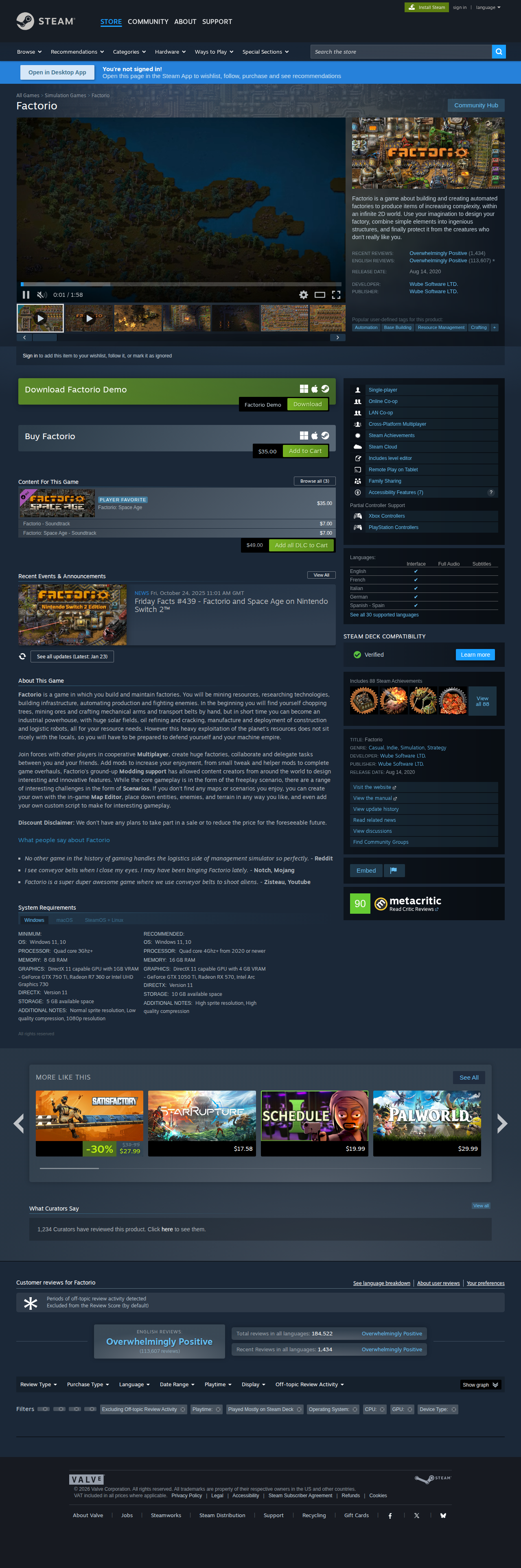 Steam page screenshot