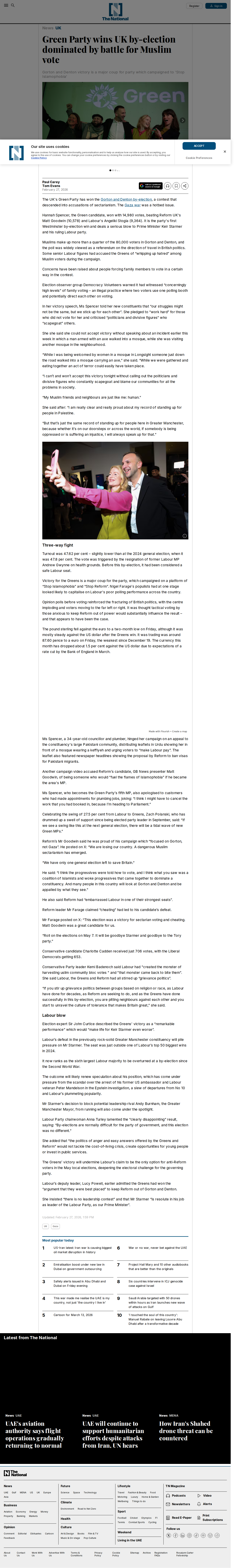 Green Party Gorton Muslim Vote 2026