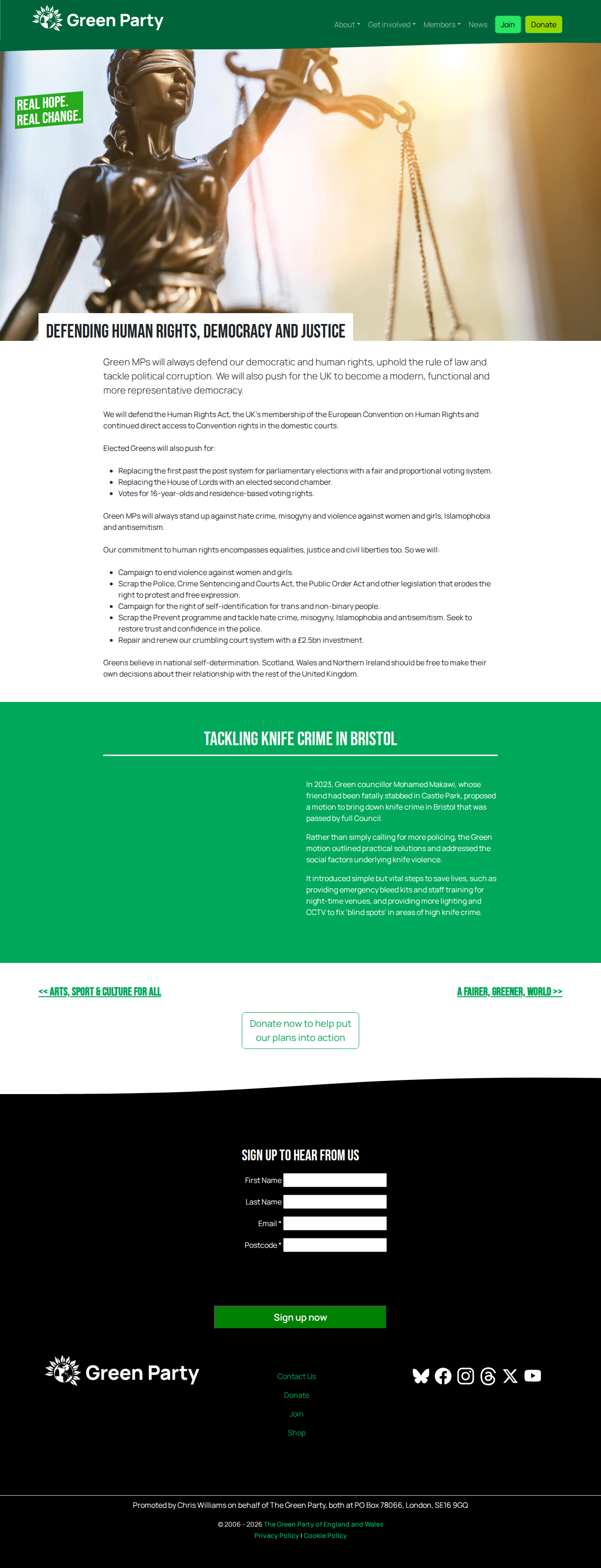 Green Party Manifesto Anti-Misogyny Islamophobia