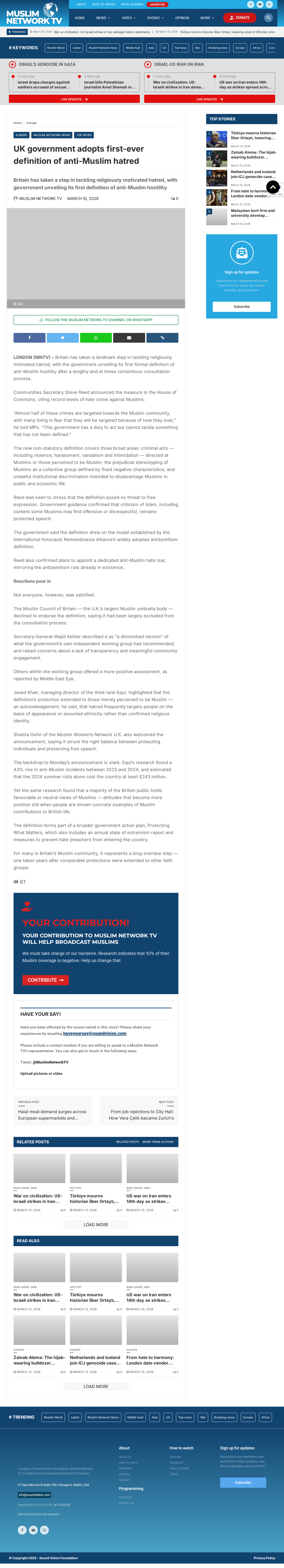 Muslim Network TV Anti-Muslim Hostility Definition 2026