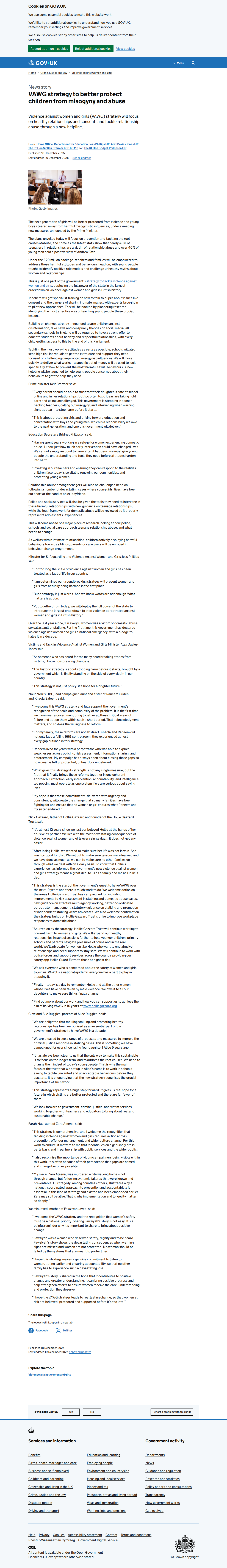 GOV.UK VAWG Strategy 2025