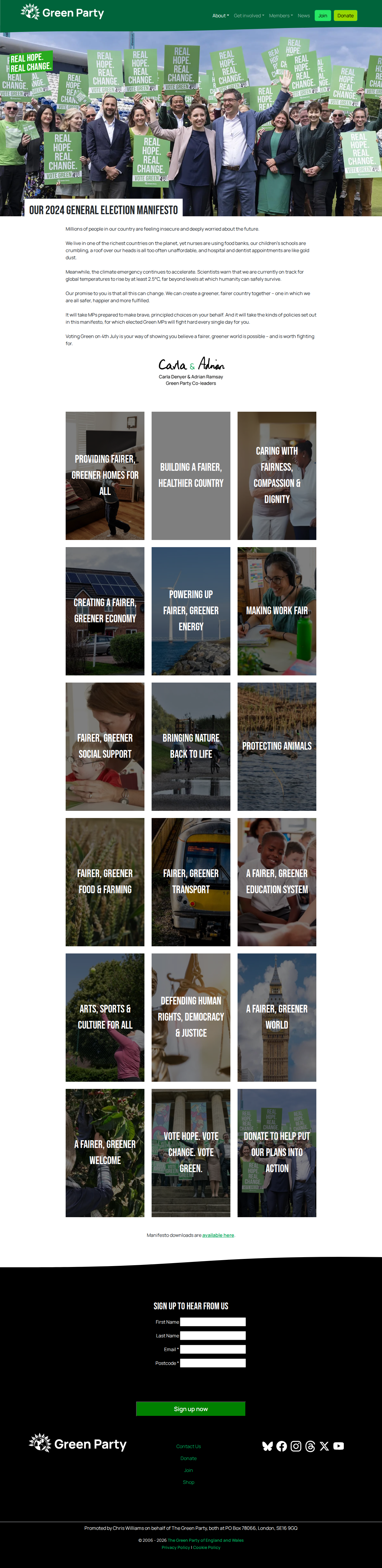 Green Party 2024 Manifesto