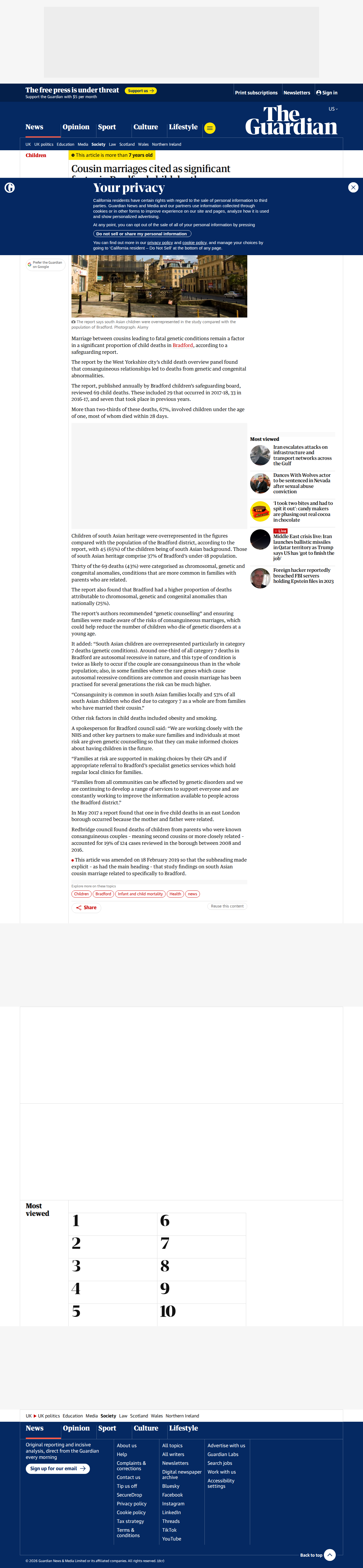 Bradford Cousin Marriages Guardian