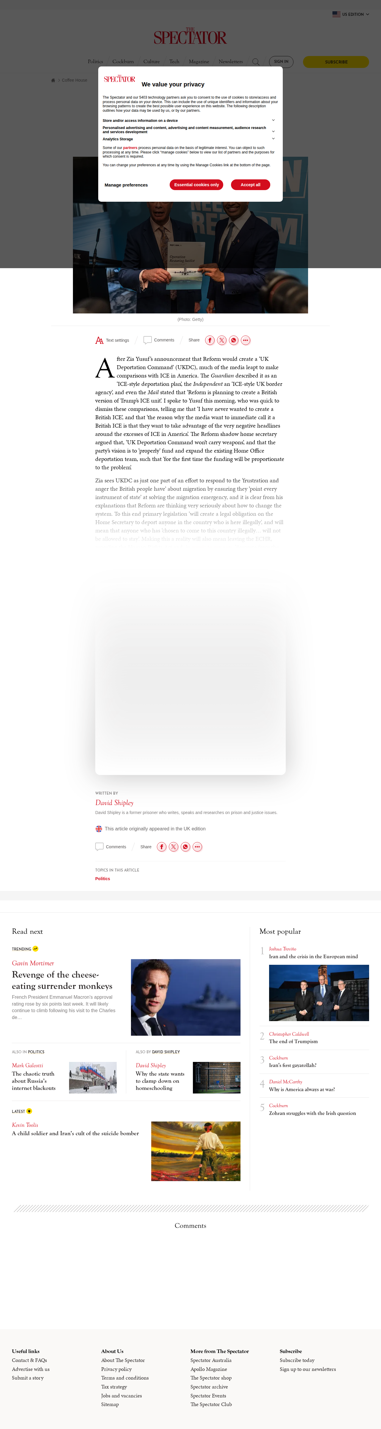 Spectator - Reform deportation plan analysis