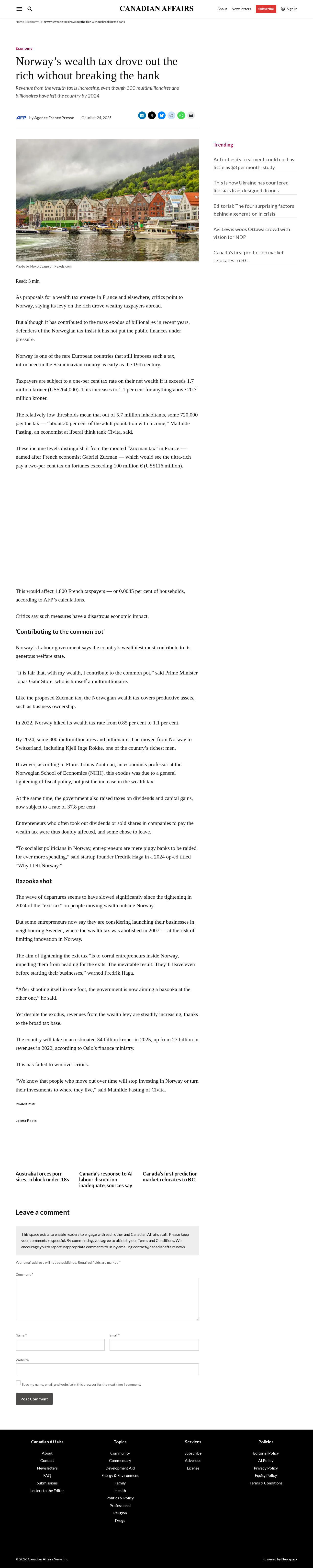 Canadian Affairs Norway